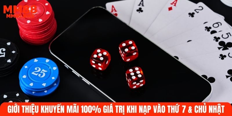 Giới thiệu khuyến mãi 100% giá trị khi nạp vào Thứ 7 & Chủ Nhật
